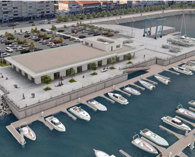 Render nuevo puerto Marina Baiona